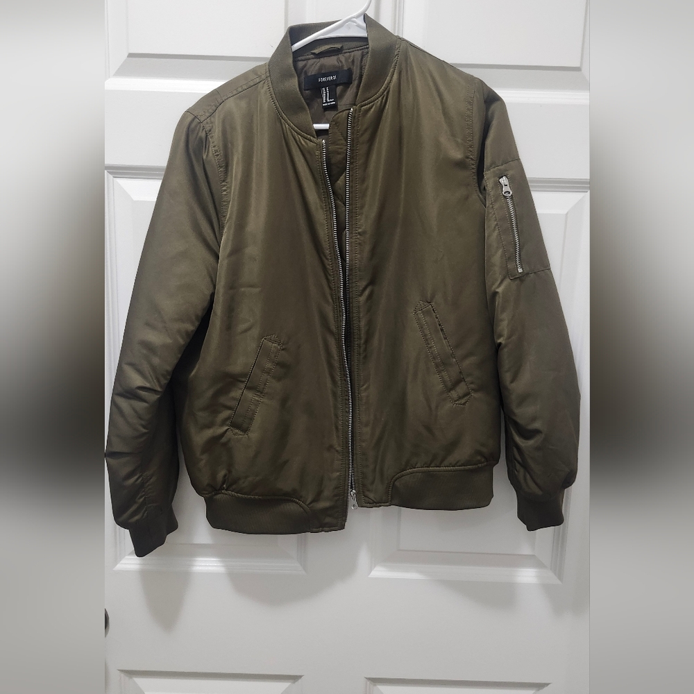 Forever 21 Green Bomber Jacket